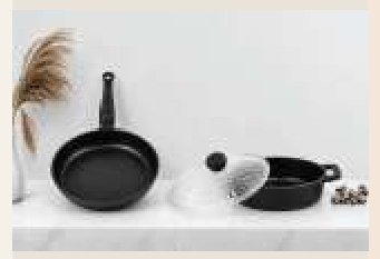 26 CM Basık Tencere + Tava Set